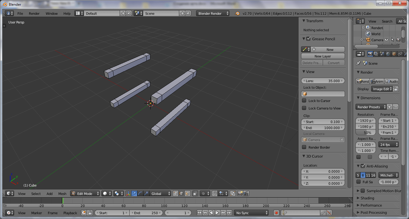 Увеличить толщину стенок blender