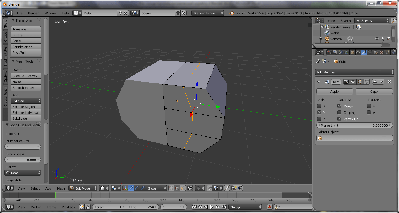 Как смоделировать диван в blender