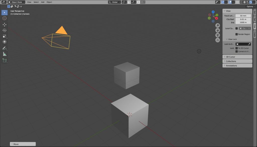Камера в Blender